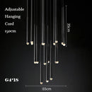 GobekUsa Gold Copper Chandelier for Living Room, Staircase, Foyer, Dining Room, Cafe, Bar