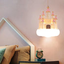 GobekUsa Castle Kids Chandelier LED Light for Bedroom Decor