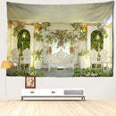 GobekUsa Garden Landscape Tapestry Wall Hanging Natural Boho Home Decor Scenery Art