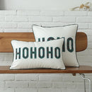 GobekUsa Christmas Plaid Cotton Cushion Cover with Letter Snowflake Embroidery