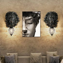 GobekUsa Lion Head Resin Wall Lamp: European Style Living Room Light for Home Décor