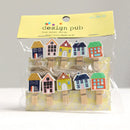 GobekUsa 50-Piece Mini Wooden Clips for Photos Crafts, 25mm Small Clothespin Decoration