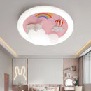 GobekUsa Kids Ceiling Light: Minimalist Pink Blue Lamp for Bedroom or Living Room