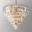 GobekUsa Crystal Chandelier | Modern Round Dining Room Pendant Light
