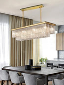 GobekUsa Crystal LED Chandelier: Minimalist Luxury Lighting for Dinning Table