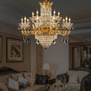 GobekUsa Luxe Crystal Chandelier: Elegant Copper Living Room Dining Candle Light