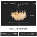 GobekUsa Crystal LED Chandelier: Elegant Nordic Branch Design for Living Room, Hotel, Dining Area