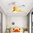 GobekUsa Helicopter Ceiling Fan Chandeliers: Nordic Creative Kids Room Decor Lamp