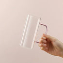 GobekUsa 400ml Square Glass Mug, Microwave Safe, Transparent, Party Beer Coffee Cup