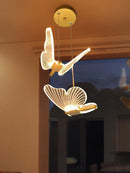GobekUsa Butterfly LED Chandelier: Modern Acrylic Pendant Lighting for Home Decoration