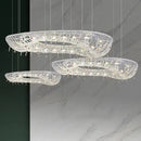 GobekUsa Crystal Chandelier: Luxury Oval LED Pendant Light for Living & Dining Room