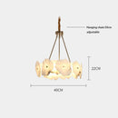 GobekUsa Ivory White Marble Copper LED Ceiling Light Luxury Modern Fixture