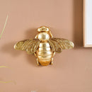 GobekUsa Golden Bee Resin Insect Statue Wall Hanger - Background Decoration