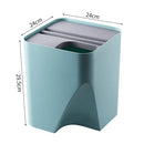 GobekUsa Stackable Trash Can with Lid Kitchen Waste Bin Bathroom Plastic Paper Basket