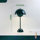 GobekUsa Iron Mushroom Shape Macaron Table Lamp - Modern Minimalist LED Home Decoration