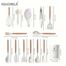 GobekUsa 14-Piece Silicone Kitchen Utensil Set with Storage Box | Heat-Resistant Cooking Tools