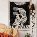 GobekUsa Lovers Tarot Tapestry for Spiritual Wall Decor and Astrology Enthusiasts