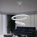 GobekUsa Crystal Ring Chandelier Pendant Light for Living Dining Room