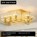 GobekUsa Crystal Rectangular Ceiling Light for Living Room, Bedroom, and Dining Room