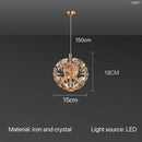 GobekUsa Crystal Pendant Chandelier for Bedroom Bathroom Modern Decor