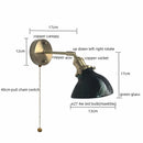GobekUsa Green Glass Copper LED Wall Lamp Sconce Modern Nordic Design
