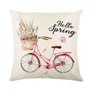 GobekUsa Lavender Flower Linen Pillowcase for Sofa Car, Living Room Decor, Throw Pillow Case