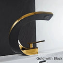 GobekUsa Black & Gold Basin Faucet: Brushed Gold/Nickel/Chrome Mixer Tap, Hot & Cold Water