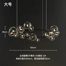 GobekUsa Black Glass Ring Pendant Light - Nordic Style LED Chandelier for Home Decor
