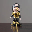 GobekUsa Boys Sports Statues: Basketball, Football, Skateboarding. Children's Decor, Gifts, Sculpture.