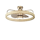 GobekUsa Crystal Luxury Ceiling Fan Light with Invisible Blades & Remote Control