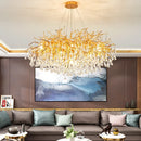 GobekUsa Crystal Chandelier: Modern LED Luxury for Living Room Decor & Lighting