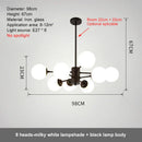 GobekUsa Glass Ball LED Chandelier for Bedroom Dining Room - Elegant Ceiling Pendant Lamp