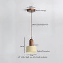 GobekUsa Japanese LED Hanging Lamp Yellow Travertine Pendant Lighting for Bedroom and Dining Room
