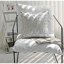GobekUsa Conical Geometric Embroidery Cut Velvet Pillow Cover Silver Luxe Square Cushion