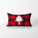GobekUsa Christmas Plaid Cushion Cover in Red Black Check for Home Sofa Bed