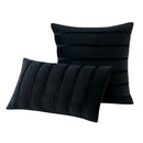 GobekUsa Blue Velvet Stripe Pillow Covers - 2Pcs Luxury Soft Cushion Cases for Couch