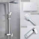 GobekUsa Black Brass Shower Faucet with 8" Rainfall Shower Head and Tub Spout