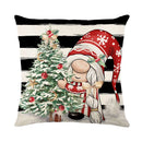 GobekUsa Christmas Santa Claus Linen Pillowcase - Sofa Cushion Cover, Decorative Living Room Pillow Cover