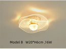 GobekUsa Gold Acrylic LED Ceiling Light - Modern Nordic Style Lighting for Home Decor