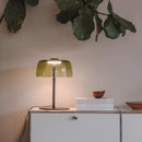 GobekUsa Green Glass Table Lamp - Unique Handmade Decorative Desk Light with LED Bulb