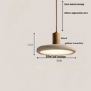 GobekUsa LED Wood Pendant Lamp Dining Living Room Adjustable Light Fixture