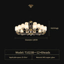 GobekUsa Chinese Jade Chandelier | Modern Duplex Villa Lighting