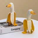 GobekUsa Abstract Banana Duck Sculpture Decorative Figurine for Home Decoration