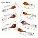 GobekUsa 7-Piece Thai Wooden Cooking Utensil Set | Eco-Friendly Kitchen Tableware