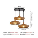 Wabi-Sabi Hollowed Wood Pendant Light in Brown