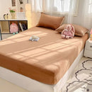 GobekUsa Cozy Milk Velvet Fitted Sheet for Autumn & Winter Mattress Topper