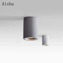 GobekUsa Cement LED Round Downlight: Minimalist Ceiling Spotlight for Living Room and Aisle