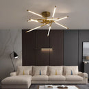 GobekUsa Linen Ceiling Chandelier: Black Gold Pendant Lamp for Home, Office, or Restaurant