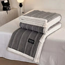 GobekUsa Cozy Faux Rabbit Plush Blanket for Autumn/Winter - Soft Milk Velvet Nap Blanket