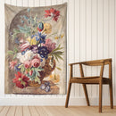 GobekUsa Court Style Floral Oil Painting Tapestry Wall Hanging Home Decor